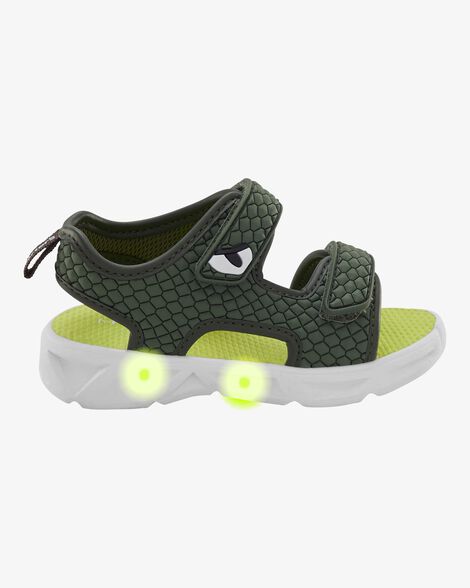  Product image 2 of Toddler Rugged Light Up Sandals - Green
