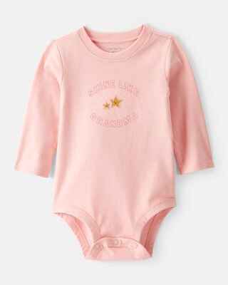 Baby Girl Snuggle Weather Long-Sleeve Graphic Bodysuit - Blue