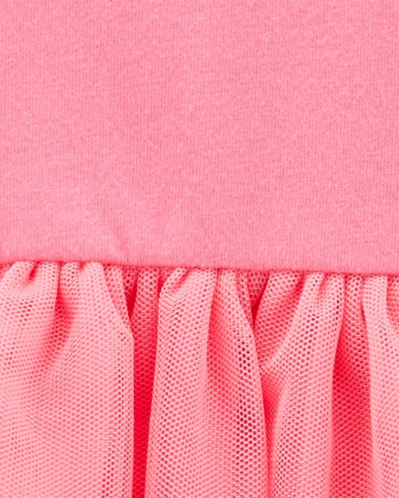 Toddler Hot Pink Tutu Jersey Dress