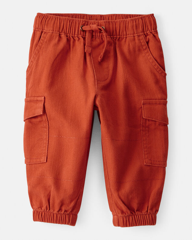 Babyhug Denim Washed Full Length Joggers With Stretch & Cub Face Print - Grey main image 0