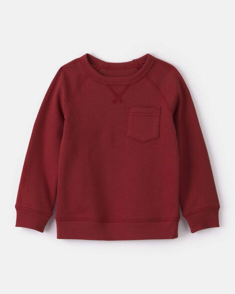toddler boy daydream fleece long-sleeve pullover sweatshirt - red