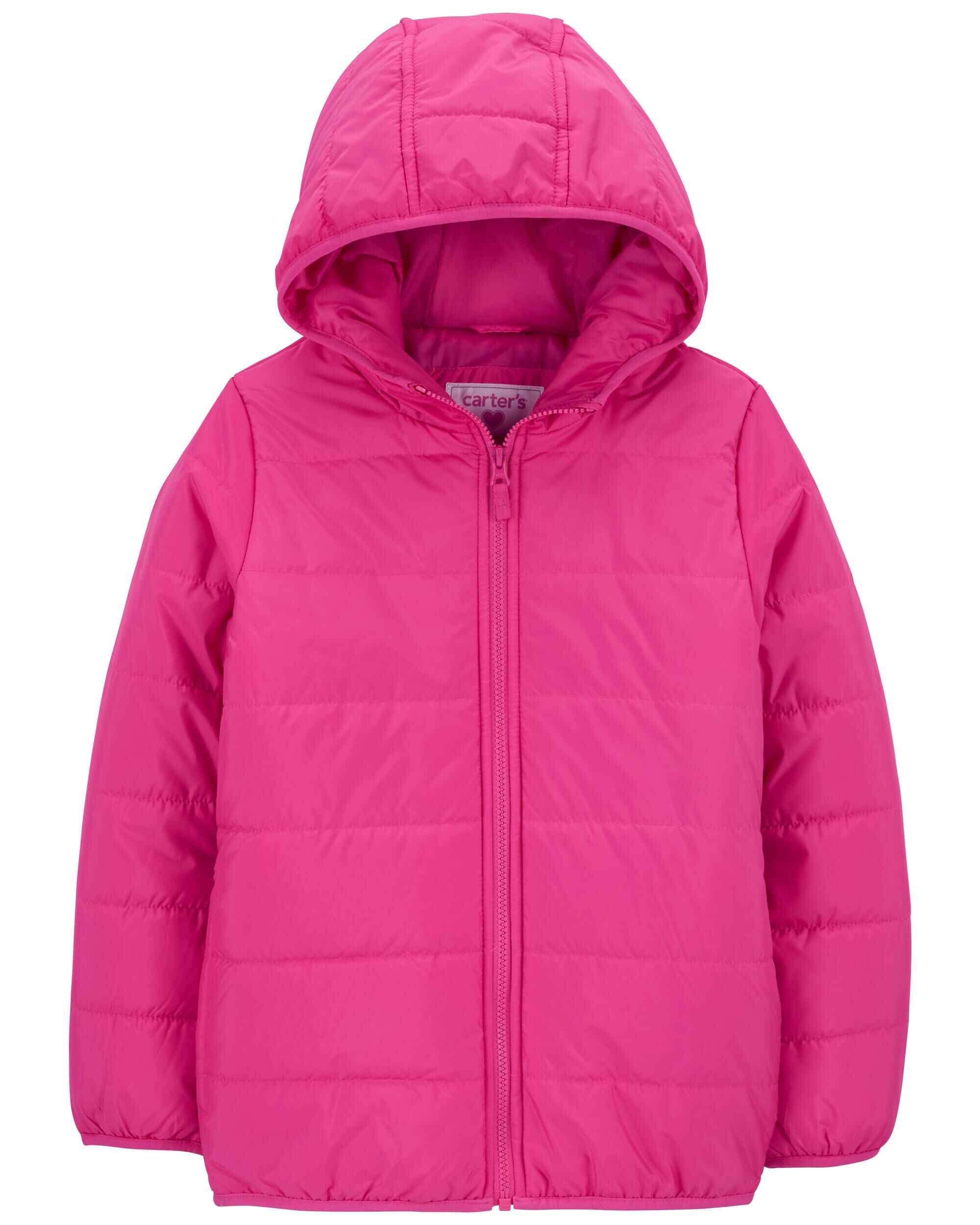 Kids packable puffer jacket online