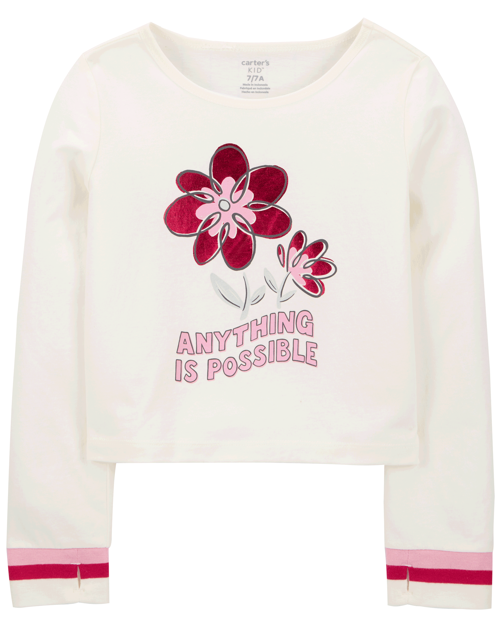 Product image 2 of Kid Anything Is Possible Floral Foil Long-Sleeve Tee