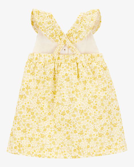 Product image 2 of Baby Girl Floral Flutter Dress - Yellow