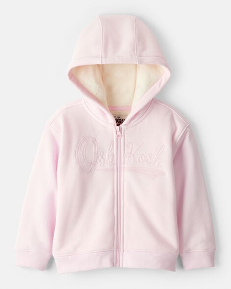 Toddler Girl Hooded Zip-Up Jacket - Pink