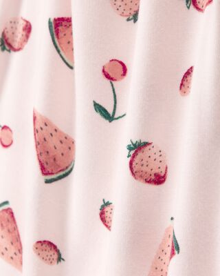 Product image 2 of Toddler Fruit Print Zip-Up PurelySoft Footless 1-Piece Pajamas - Pink