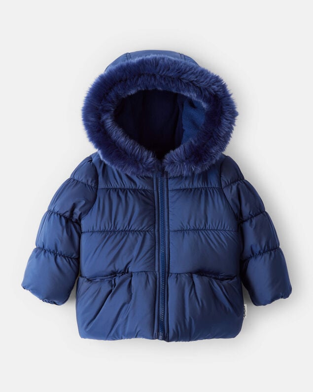 Product image 1 of Baby Girl Hooded Puffer Jacket - Navy