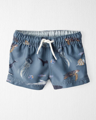 Product image 1 of Baby Recycled Ocean-Print Swim Trunks