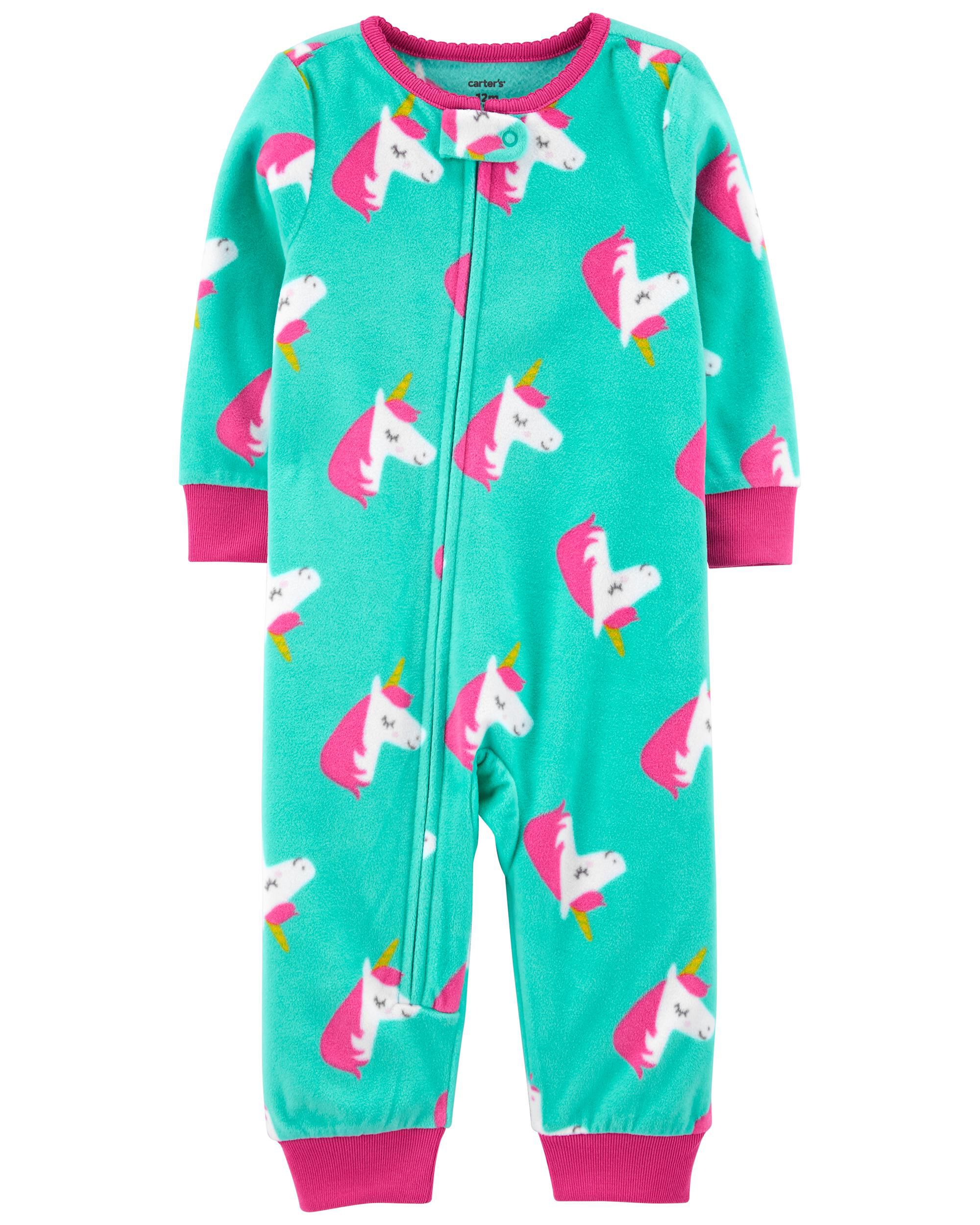 carters footless fleece pajamas