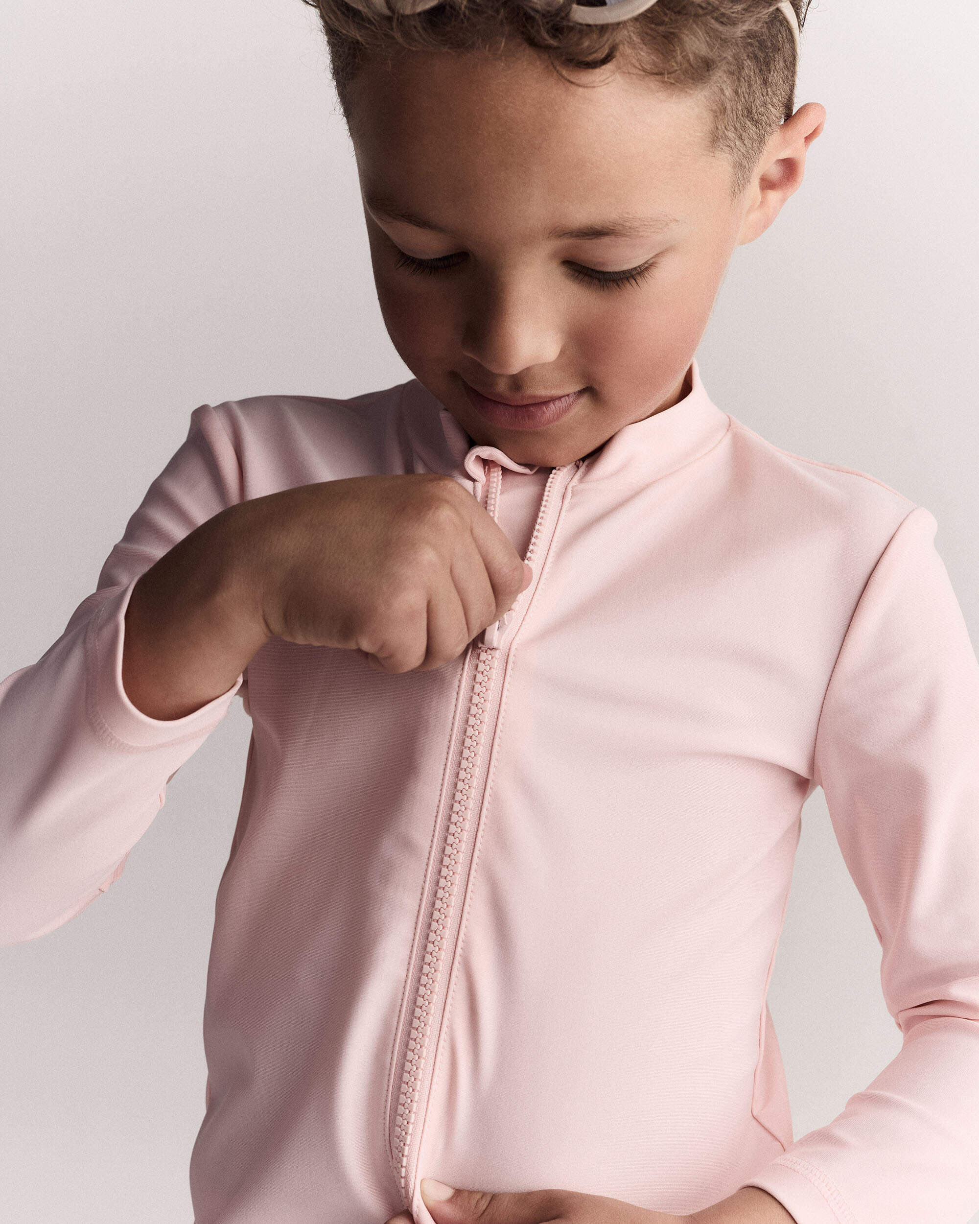 Otter Avenue Toddler Full-Zip Long-Sleeve Rashguard 12M Light Pink 21$