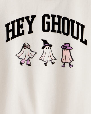Product image 2 of Kid Halloween Hey Ghoul Pullover Sweatshirt - Ivory