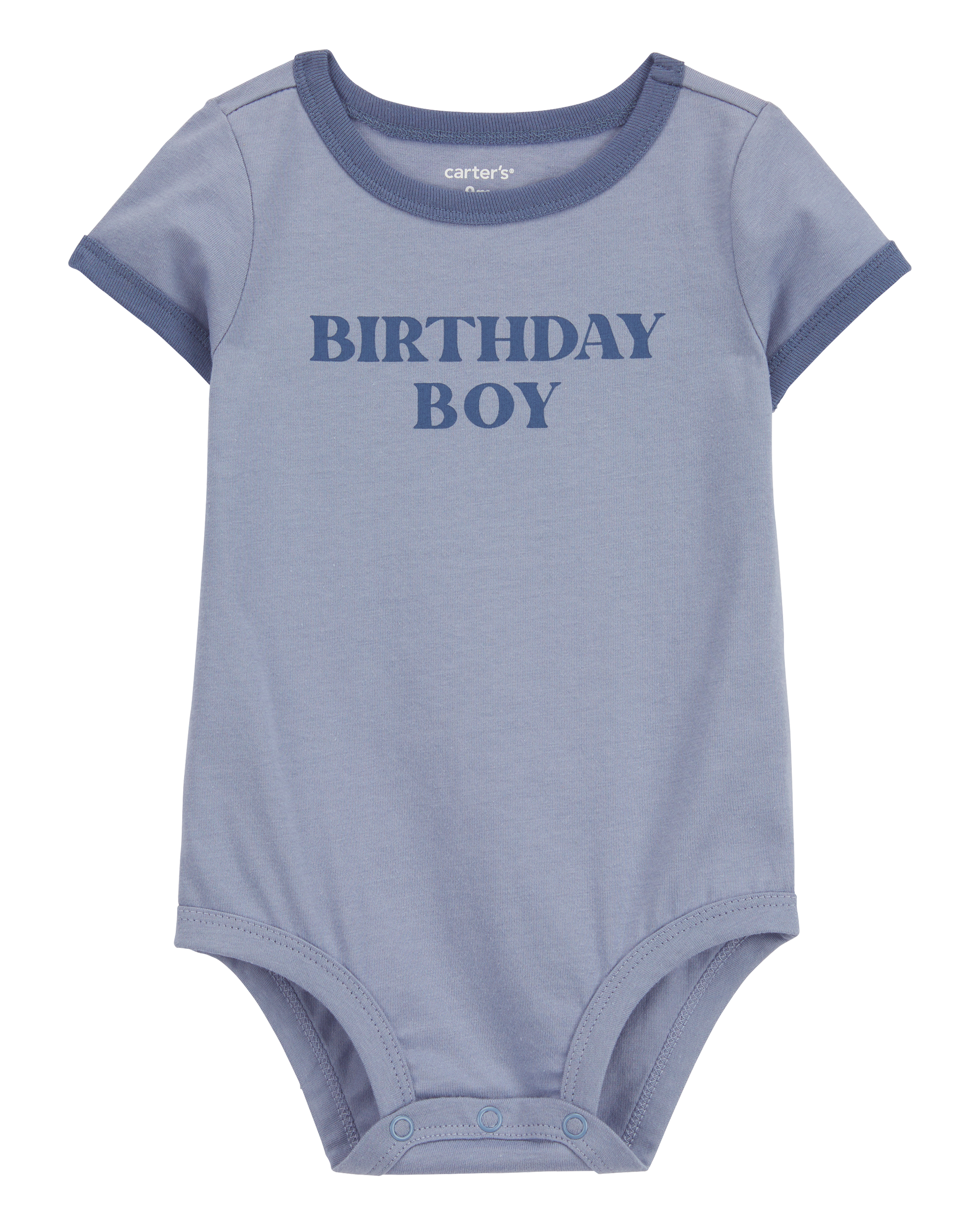 Baby Birthday Boy Short-Sleeve Bodysuit - Blue