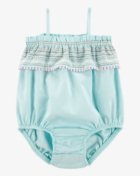  Product image 1 of Baby Ruffle Bubble Romper - Blue