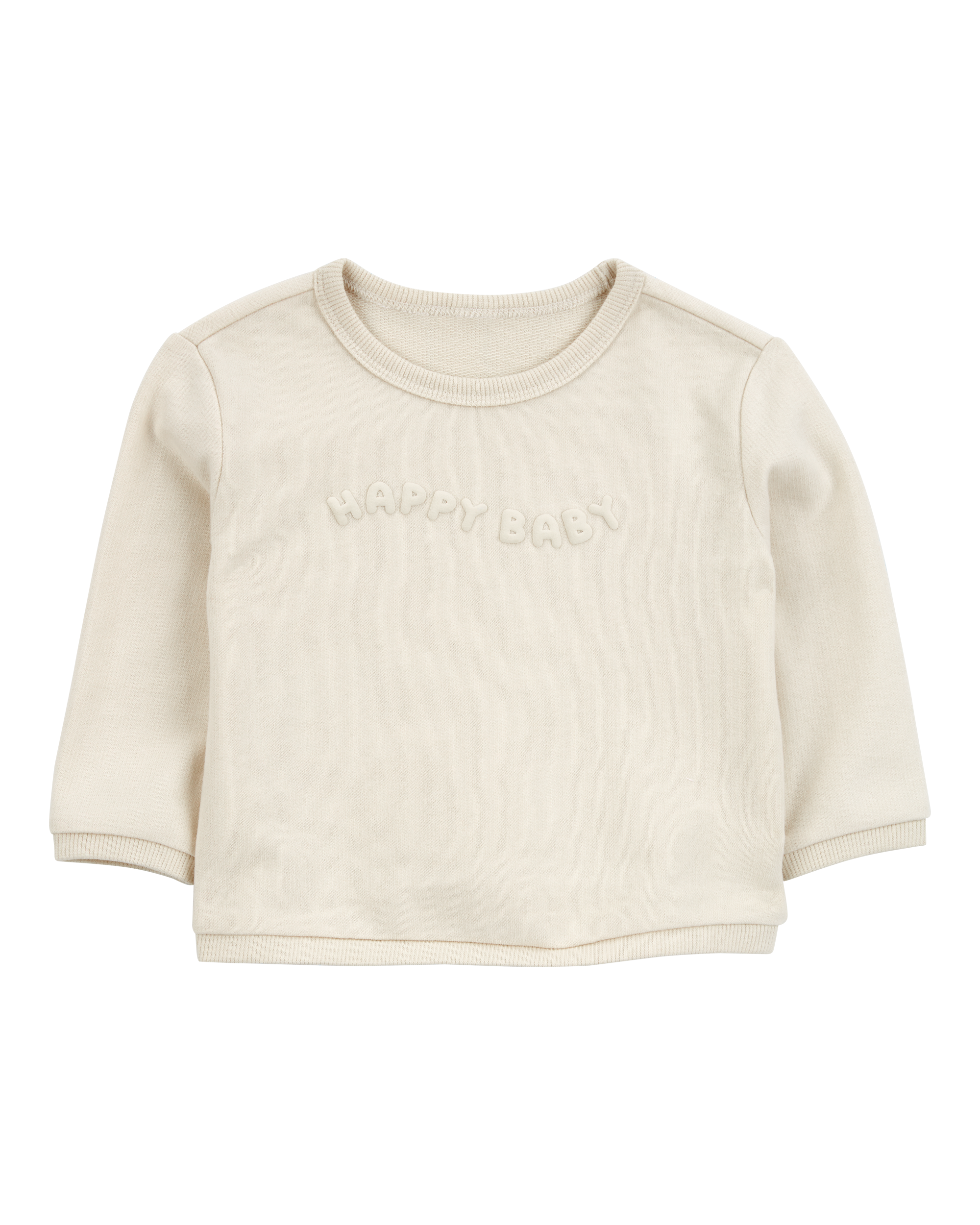 Baby Glitter Fleece Sweatshirt- Ivory