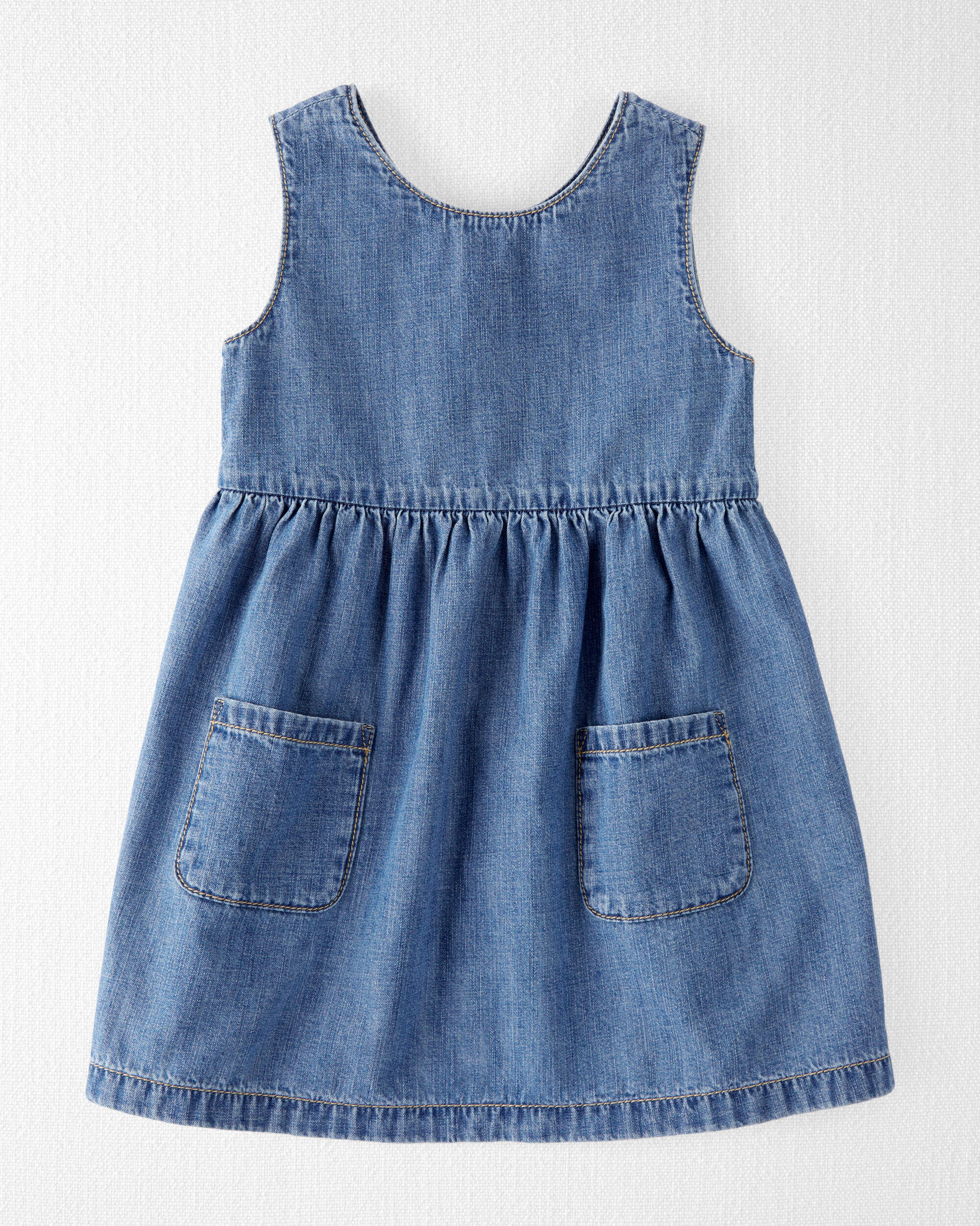 Toddler Organic Cotton Ribbed Sweater Knit Dress in Blue Toddler Organic Cotton Ribbed Sweater Knit Dress in Blue