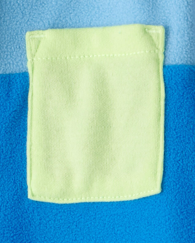 Product image 2 of Baby Boy Color Block Fleece Long-Sleeve Jumpsuit - Blue