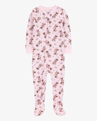 Product image 1 of Baby Disney© Minnie Mouse Snug Fit Cotton Footie 1-Piece Pajamas - Pink