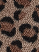 Brown - Toddler Leopard Zip-Up Fleece Hoodie, Selected