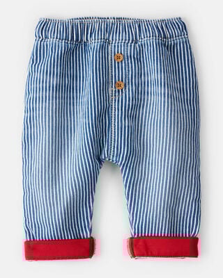 Baby Boy Vintage Inspired Hickory Denim Overalls