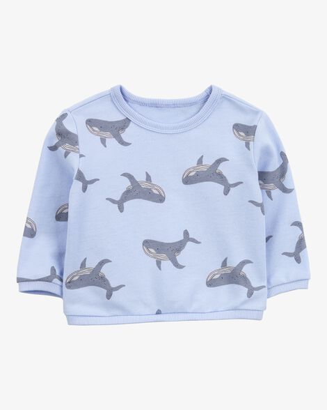  Product image 1 of Baby Whale Pullover Sweatshirt - Blue