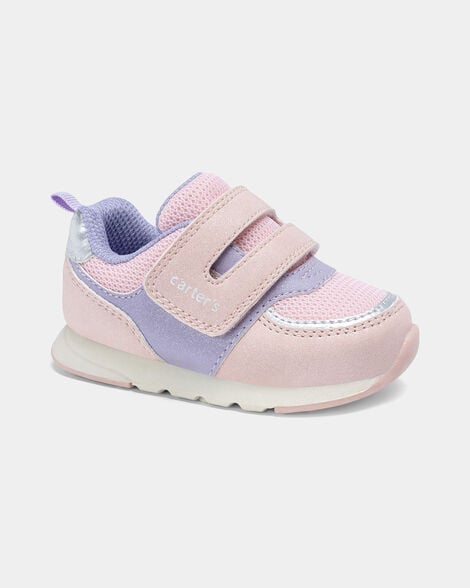 baby girl every step® first walker casual shoes - pink/purple