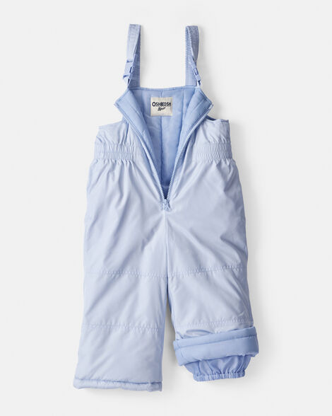Toddler Girl 2-Piece Tie Dye Hooded Snowsuit Jacket & Bib Set - Blue