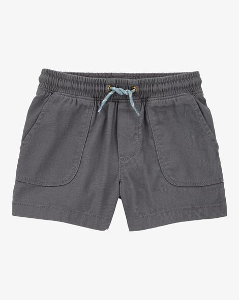  Product image 1 of Toddler Pull-On Twill Shorts - Grey