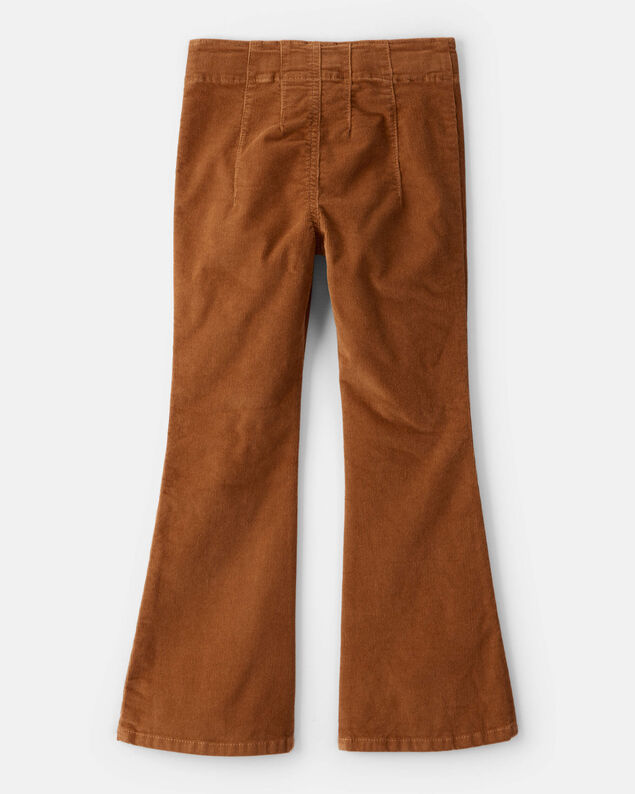 Product image 2 of Girls Western Corduroy Flare Pants - Brown