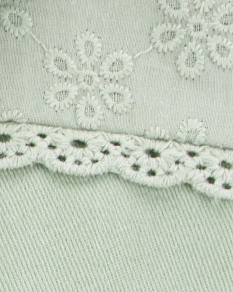  Product image 3 of Baby Zip-Up Eyelet Woven Jacket - Green