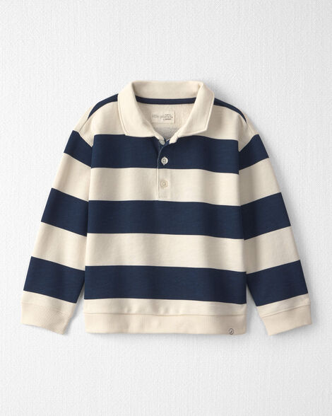 Toddler Boy Organic Cotton French Terry Rugby Polo