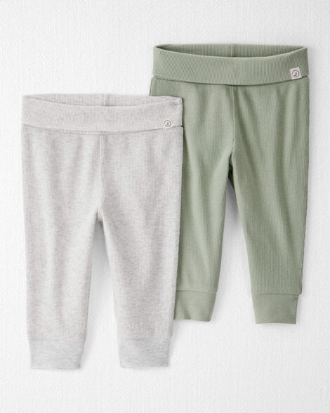 Product image 1 of Baby Girl 2-Pack Organic Cotton Grow-With-Me Joggers