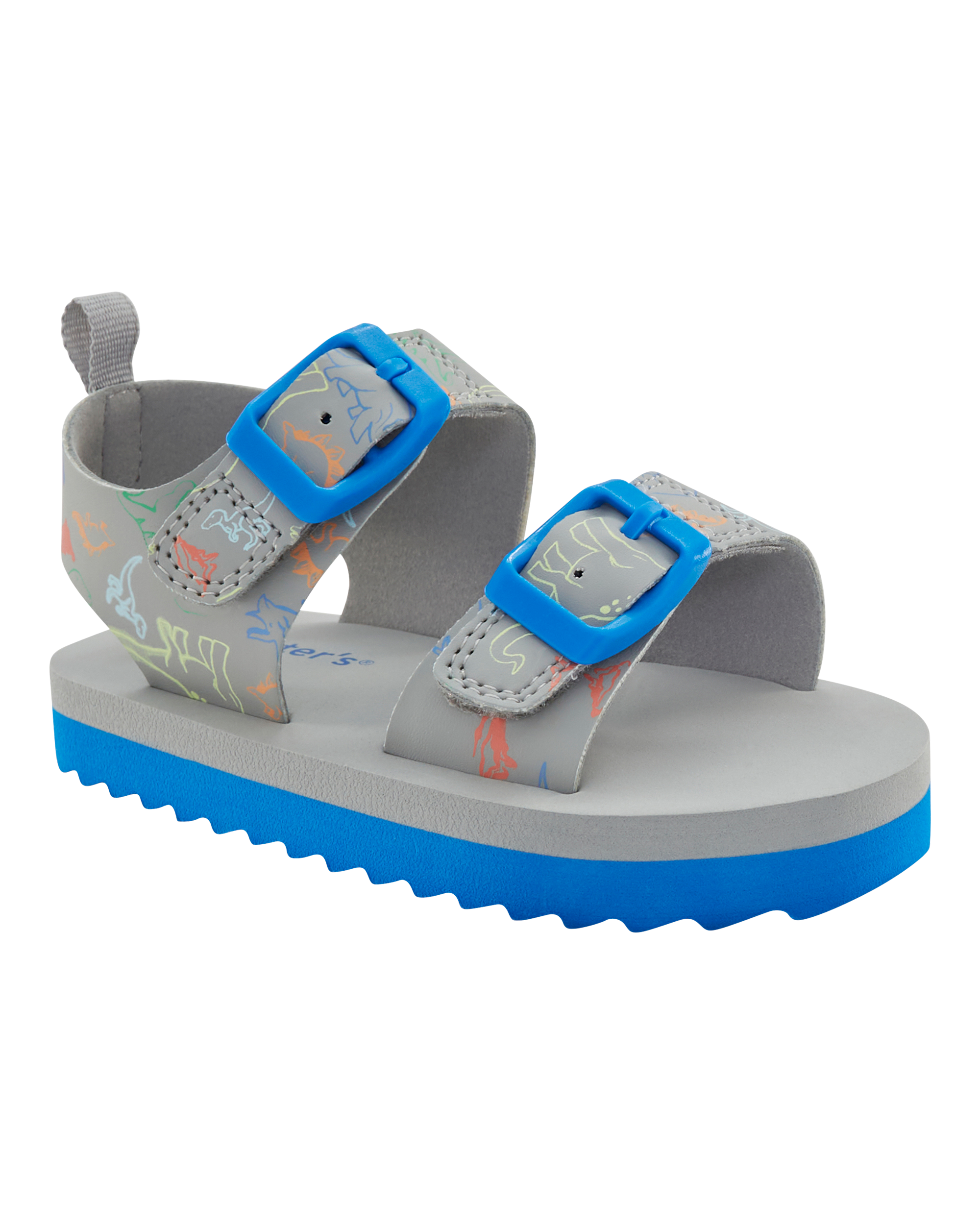 Toddler Strappy Casual Sandals - Grey/Blue