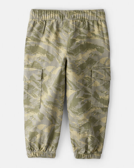 Product image 2 of Toddler Boy Cotton Camo Fashion Cargo Pants - Green