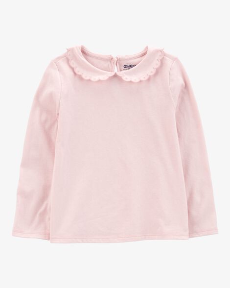  Product image 1 of Toddler Scalloped Peter Pan Embroidered Top
