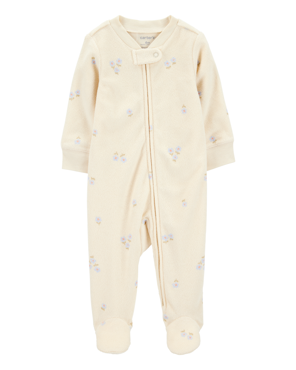 Baby PurelySoft Foldover Cuff Sleep & Play Pajamas - Coral