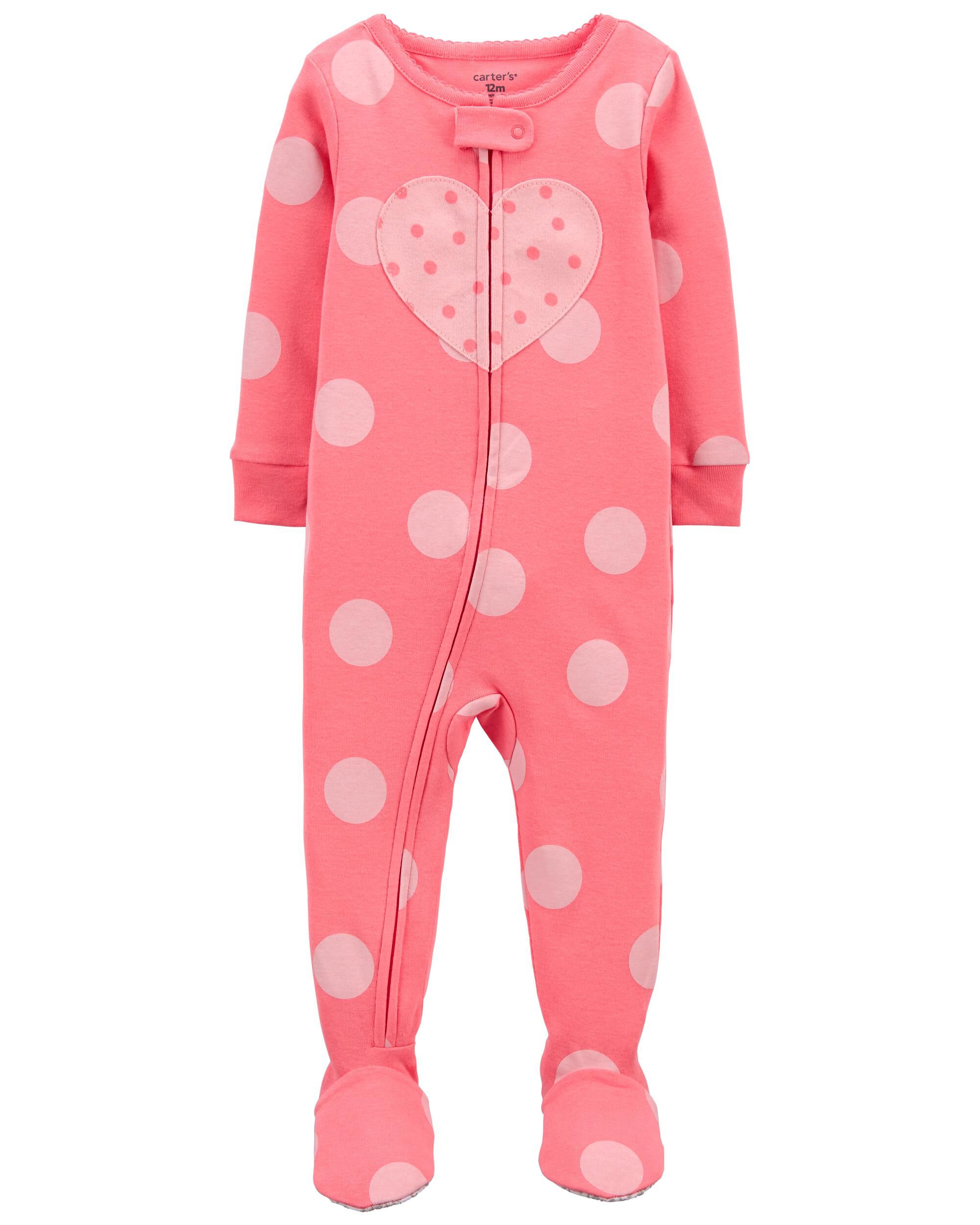 New Carter's Girl Sleep n Play Pink Dinosaur Print & Footed NB 3m 6m NWT Girls 