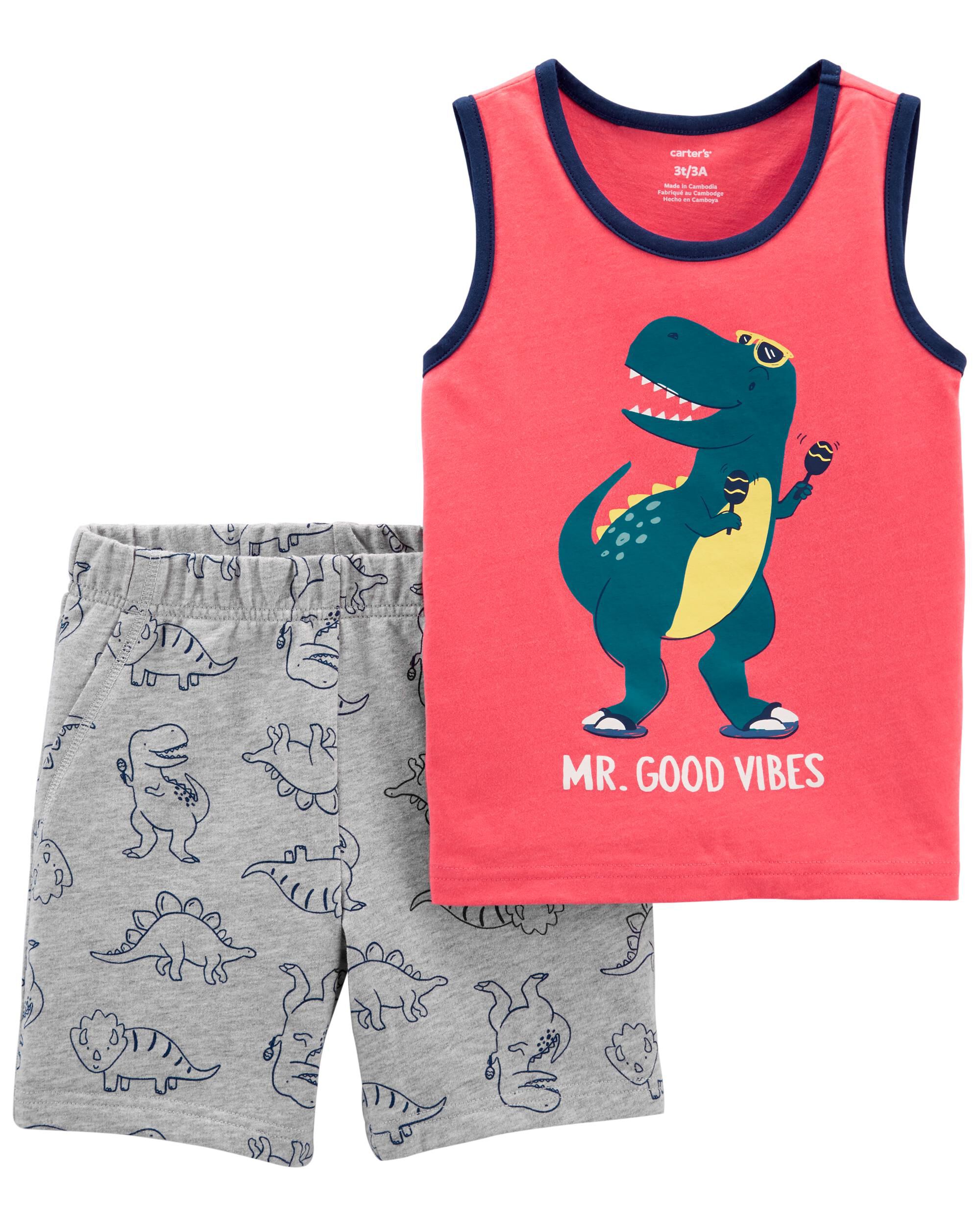 *CLEARANCE* 2-Piece Dinosaur Tank & Short Set