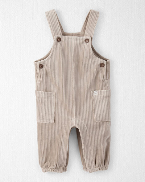 Baby Recycled Ribbed Velour Overalls