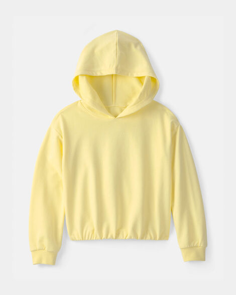 girls french terry hoodie - yellow