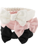 Black/White/Pink - Baby 3-Pack Headwraps, Selected