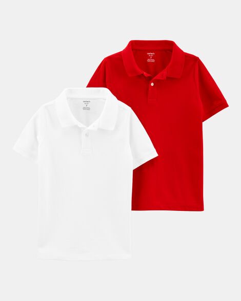 2-pack piqué polos