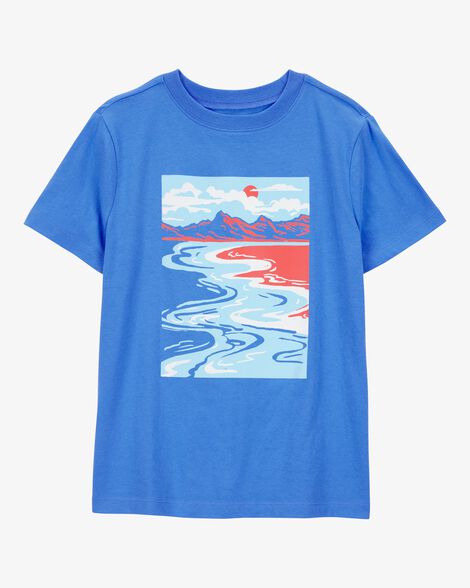  Product image 1 of Kid Scenic Beach Short-Sleeve Graphic Tee - Blue