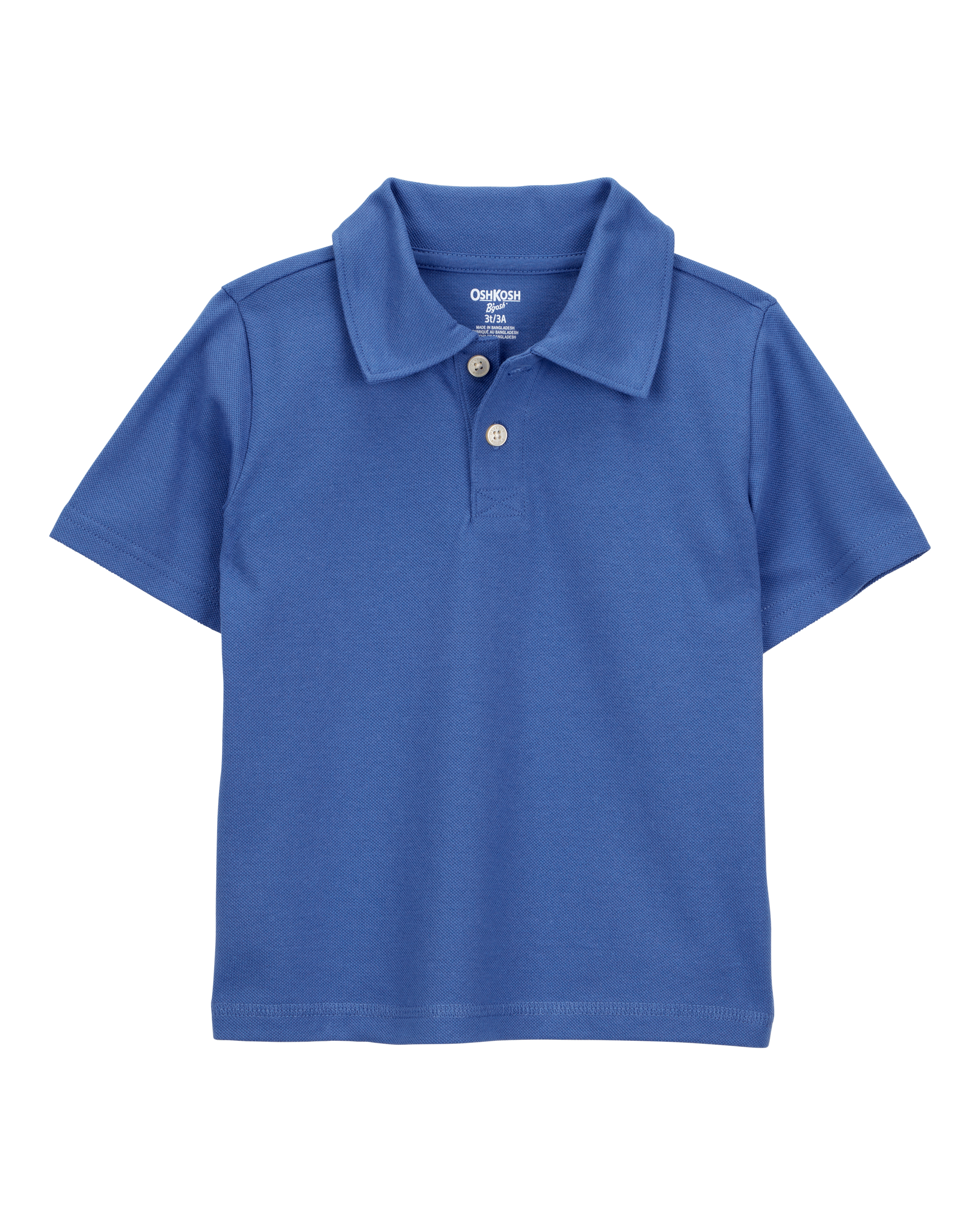 Toddler Pique Uniform Polo Shirt - Blue