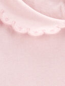 Pink - Toddler Scalloped Peter Pan Embroidered Top, Selected