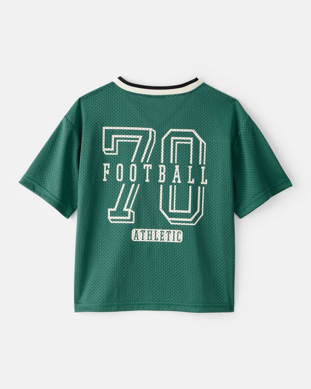 Boys Short-Sleeve Mesh Jersey - White