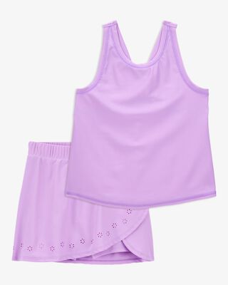 Product image 1 of Kid Active Twist Tank & Wrap Skort Set - Purple