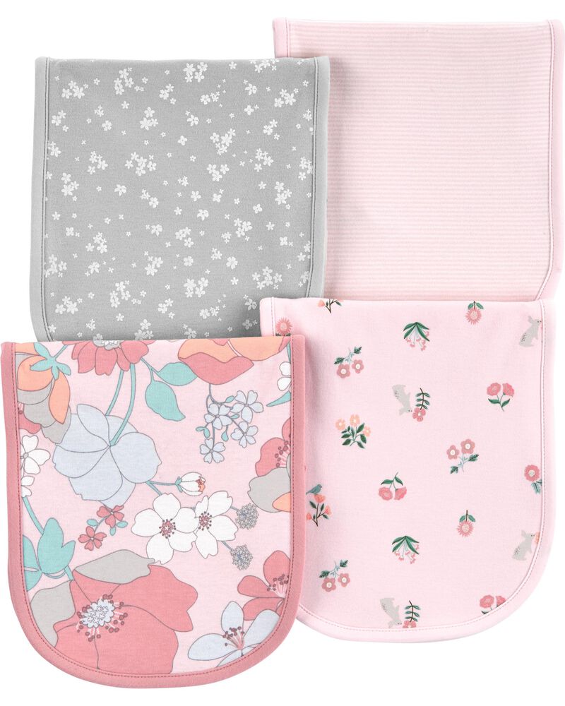 4 Pack Floral Burp Cloths Carters Com