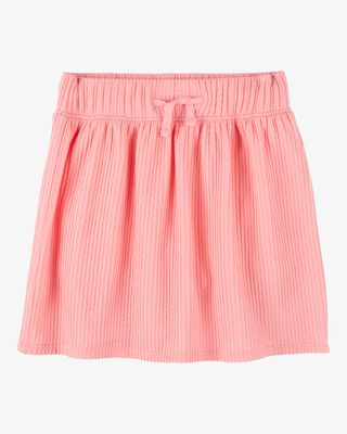 Product image 1 of Kid Ribbed Textured Drawstring Skort - Orange