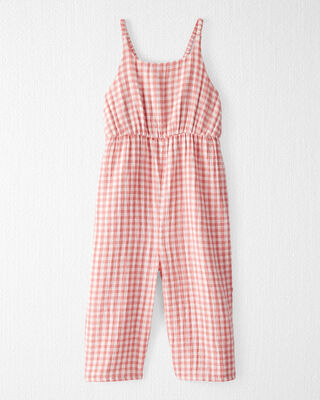 Product image 1 of Toddler Organic Cotton Gauze Gingham Jumpsuit