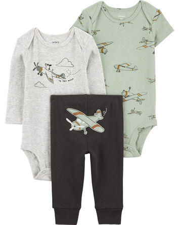 Baby 3-Piece Airplane Little Outfit Set